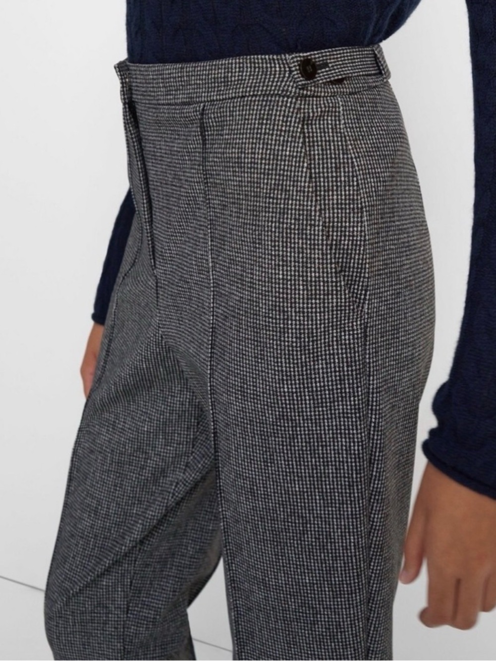 Theory Gray Houndstooth Trousers